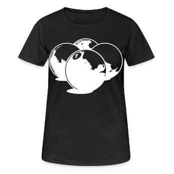 Dessin de boules de billard - T-shirt respirant Femme - noir - Devant - AI Model Female 172 light (172cm)