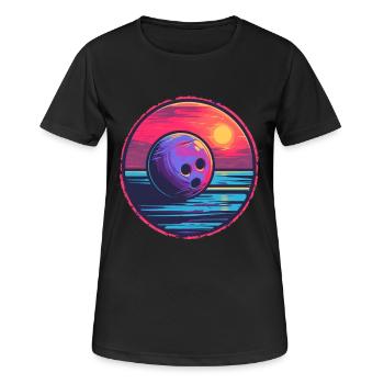 Bowling Retrowave - Women's Breathable T-Shirt - black - Front - AI Model Female 172 light (172cm)