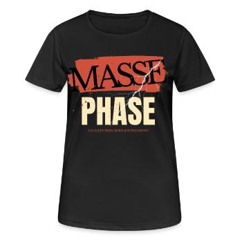 Musculation Fitness Phase de masse - T-shirt respirant Femme - noir - Devant - AI Model Female 172 light (172cm)