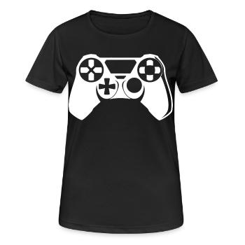Gamepad Grafik - Frauen T-Shirt atmungsaktiv - Schwarz - Vorne - AI Model Female 172 light (172cm)