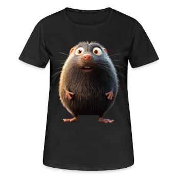 Maulwurf mit Sonnenbrille Liebe Süße Maulwürfe - Frauen T-Shirt atmungsaktiv - Schwarz - Vorne - AI Model Female 172 light (172cm)