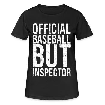 official baseball but inspector - Women's Breathable T-Shirt - black - Front - AI Model Female 172 light (172cm)