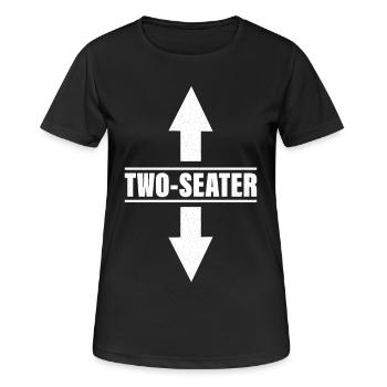 Deux places - T-shirt respirant Femme - noir - Devant - AI Model Female 172 light (172cm)