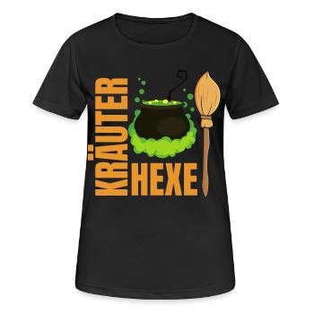 Kräuterhexe – Natur, Magie & Heilkräuter - Frauen T-Shirt atmungsaktiv - Schwarz - Vorne - AI Model Female 172 light (172cm)