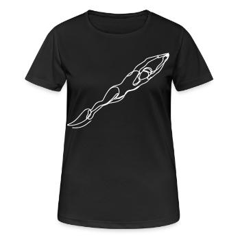 Swimmer Woman Drawing - Women's Breathable T-Shirt - black - Front - AI Model Female 172 light (172cm)