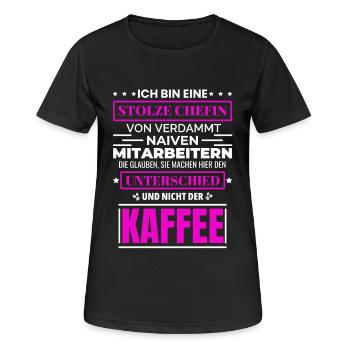 Stolze Chefin Von Verdammt Naiven Mitarbeitern - Frauen T-Shirt atmungsaktiv - Schwarz - Vorne - AI Model Female 172 light (172cm)