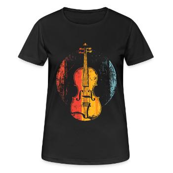 Violon Style BD - T-shirt respirant Femme - noir - Devant - AI Model Female 172 light (172cm)