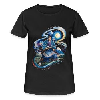 Samurai Ronin mount fuji japanese - Women's Breathable T-Shirt - black - Front - AI Model Female 172 light (172cm)