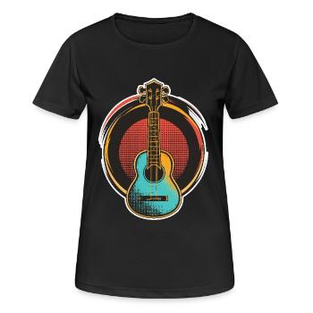 Ukulele - Frauen T-Shirt atmungsaktiv - Schwarz - Vorne - AI Model Female 172 light (172cm)