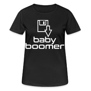 Disquette Baby Boomer - T-shirt respirant Femme - noir - Devant - AI Model Female 172 light (172cm)