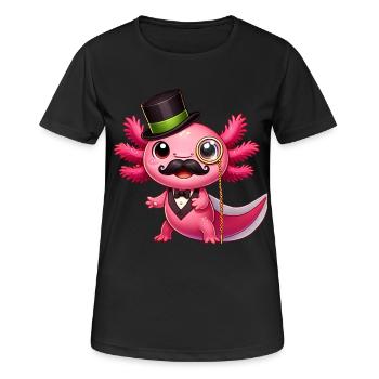 Sir Axolotl - Frauen T-Shirt atmungsaktiv - Schwarz - Vorne - AI Model Female 172 light (172cm)