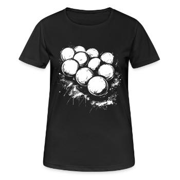 Boules de billard Gaffiti - T-shirt respirant Femme - noir - Devant - AI Model Female 172 light (172cm)