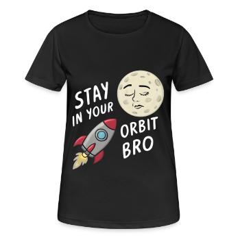 Reste dans ton orbite, mon frère - T-shirt respirant Femme - noir - Devant - AI Model Female 172 light (172cm)