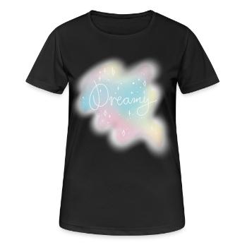 Dreamy – Pastel Watercolor Aesthetic - Women's Breathable T-Shirt - black - Front - AI Model Female 172 light (172cm)