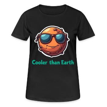 Cooler Than Earth - Women's Breathable T-Shirt - black - Front - AI Model Female 172 light (172cm)