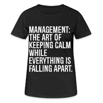 Gestion L’art de garder son calme Tout - T-shirt respirant Femme - noir - Devant - AI Model Female 172 light (172cm)