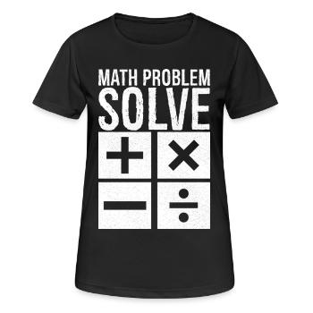 math problem solve - Women's Breathable T-Shirt - black - Front - AI Model Female 172 light (172cm)