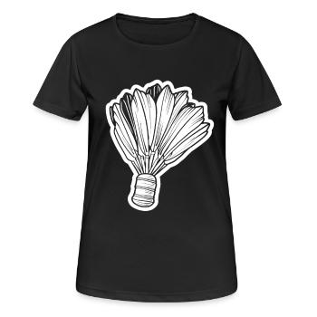 Federball - Frauen T-Shirt atmungsaktiv - Schwarz - Vorne - AI Model Female 172 light (172cm)