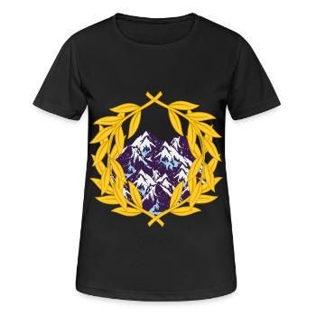 Austria Mountaineering Mountain Mountaineer Laurel Wreath - Women's Breathable T-Shirt - black - Front - AI Model Female 172 light (172cm)