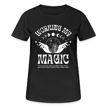 Magische Hände – Esoterisches Mystik-Design - Frauen T-Shirt atmungsaktiv - Schwarz - Vorne - AI Model Female 172 light (172cm)
