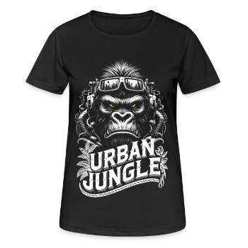 Urban Jungle Logo - T-shirt respirant Femme - noir - Devant - AI Model Female 172 light (172cm)