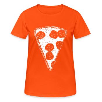 Pizza Drawing - Women's Breathable T-Shirt - neon orange - Front - AI Model Female 172 dark (172cm)