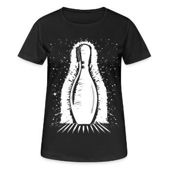 Bowling Pin - Frauen T-Shirt atmungsaktiv - Schwarz - Vorne - AI Model Female 172 light (172cm)