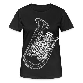 Tuba - Frauen T-Shirt atmungsaktiv - Schwarz - Vorne - AI Model Female 172 light (172cm)