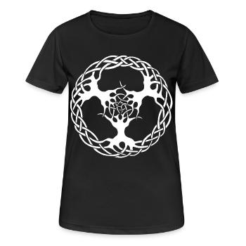Les liens à la nature (blanc) - T-shirt respirant Femme - noir - Devant - AI Model Female 172 light (172cm)