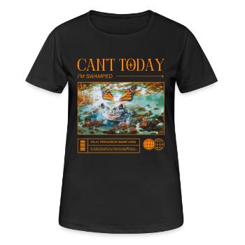 Sumpfmodus aktiviert – Keine Termine, nur Swamp - Frauen T-Shirt atmungsaktiv - Schwarz - Vorne - AI Model Female 172 light (172cm)