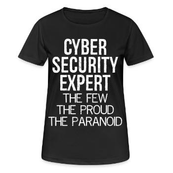 cyber security expert the few the proud paranoid - Women's Breathable T-Shirt - black - Front - AI Model Female 172 light (172cm)