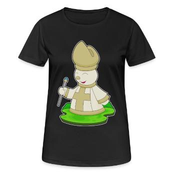 Chess Piece Bishop Chess - Women's Breathable T-Shirt - black - Front - AI Model Female 172 light (172cm)