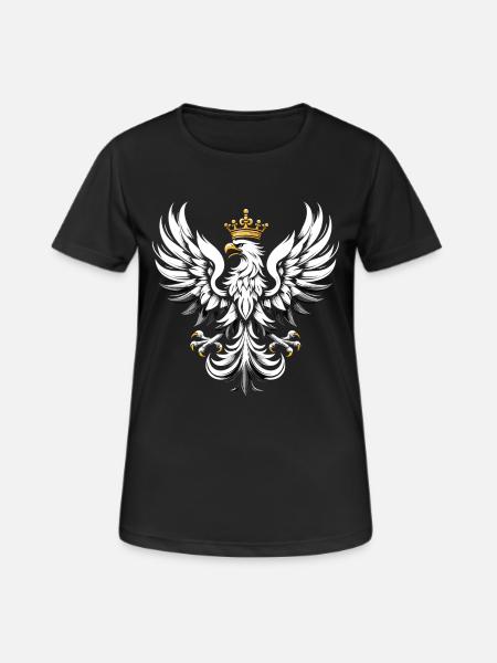 Polska Eagle Pole Polish Eagle White Gift - Women's Breathable T-Shirt - black