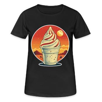 Portrait de coupe glacée - T-shirt respirant Femme - noir - Devant - AI Model Female 172 light (172cm)