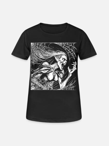 Die Hexe - Frauen T-Shirt atmungsaktiv - Schwarz