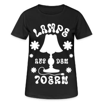 Lampe aus den 70ern - Frauen T-Shirt atmungsaktiv - Schwarz - Vorne - AI Model Female 172 light (172cm)