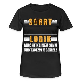 Métier Personnalisable Logique Nom Cadeau Drôle - T-shirt respirant Femme - noir - Devant - AI Model Female 172 light (172cm)