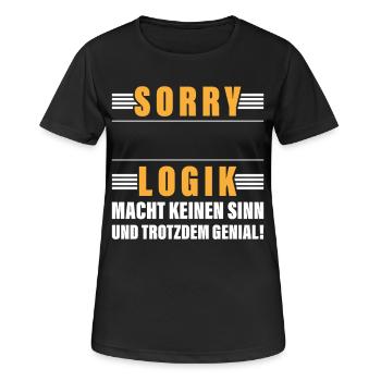 Métier Personnalisable Logique Nom Cadeau Drôle - T-shirt respirant Femme - noir - Devant - AI Model Female 172 light (172cm)