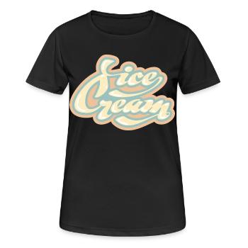 Eis Swirl - Frauen T-Shirt atmungsaktiv - Schwarz - Vorne - AI Model Female 172 light (172cm)