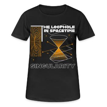 Faille dans l’espace-temps - T-shirt respirant Femme - noir - Devant - AI Model Female 172 light (172cm)