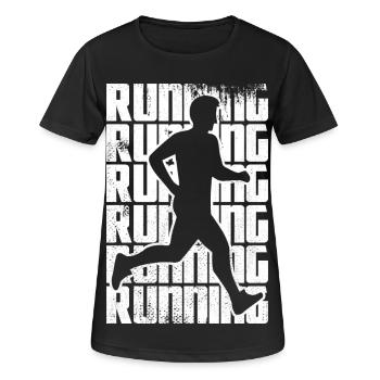 Lustiges Laufen - Frauen T-Shirt atmungsaktiv - Schwarz - Vorne - AI Model Female 172 light (172cm)