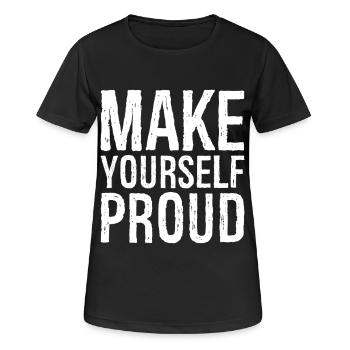 Rendre fier - T-shirt respirant Femme - noir - Devant - AI Model Female 172 light (172cm)