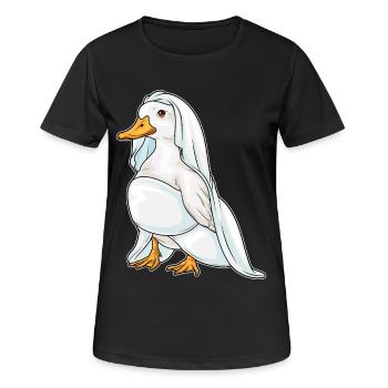 Canard Voile de mariée Mariage - T-shirt respirant Femme - noir - Devant - AI Model Female 172 light (172cm)