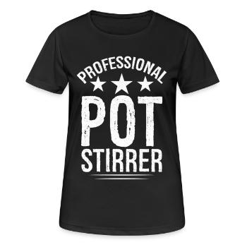 Professional Pot Stirrer - Women's Breathable T-Shirt - black - Front - AI Model Female 172 light (172cm)
