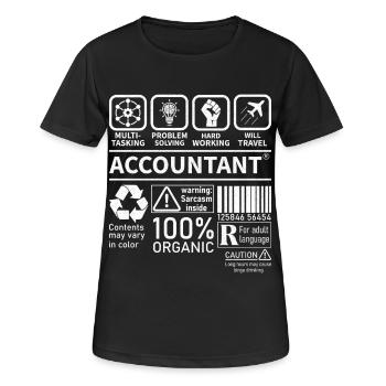 Multi-tâches Résolution de problèmes Voyage dur - T-shirt respirant Femme - noir - Devant - AI Model Female 172 light (172cm)