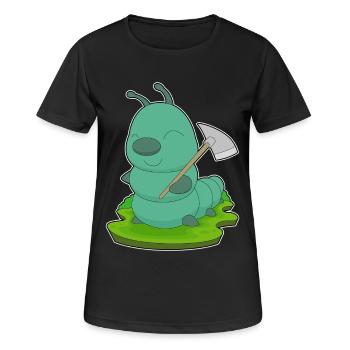 Raupe Bergarbeiter Spitzhacke Bergbau - Frauen T-Shirt atmungsaktiv - Schwarz - Vorne - AI Model Female 172 light (172cm)
