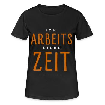Arbeitszeitbetrug AFK im Real Life - Frauen T-Shirt atmungsaktiv - Schwarz - Vorne - AI Model Female 172 light (172cm)