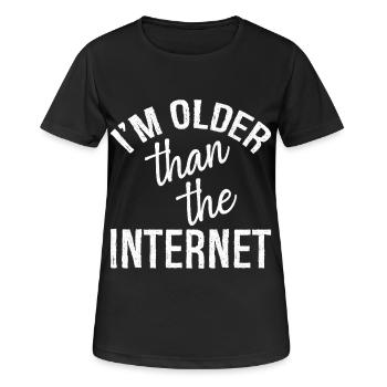 Je suis plus vieux qu’Internet - T-shirt respirant Femme - noir - Devant - AI Model Female 172 light (172cm)