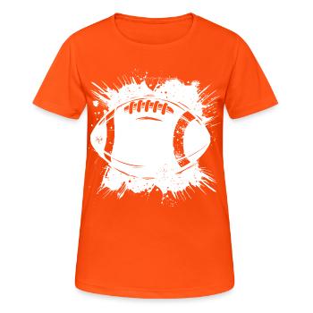 Football Graphics - Women's Breathable T-Shirt - neon orange - Front - AI Model Female 172 dark (172cm)