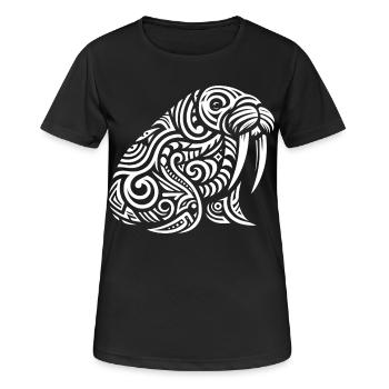 Morse tribal - T-shirt respirant Femme - noir - Devant - AI Model Female 172 light (172cm)